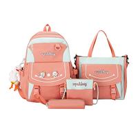 ESTCNK Lot de 4 sacs à dos d'école en nylon avec motif dessin animé