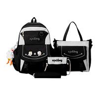 ESTCNK Lot de 4 sacs à dos d'école en nylon avec motif dessin animé