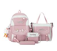 ESTCNK Lot de 4 sacs à dos d'école en nylon avec motif dessin animé