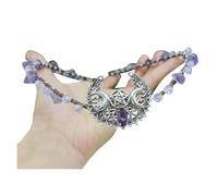 ESTCNK Serre-tête en cristal fait à la main pour fille, sorcière, breloque lune en cristal pour bal masqué, Halloween, fête de sorcière