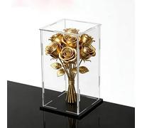 ESTDKMNOS Boîtes d'affichage Transparentes, Acrylic Case Protection Storage Bins Cosmetic Cards Black Base Cube Box Multi Sizes(50x50x35cm(20"x20"x14"))