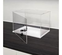 ESTDKMNOS Boîtes d'affichage Transparentes, Acrylic Display Case Cube with Lock Fors Multiple Sizes(10x10x20cm(4"x4"x8"))