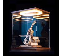 ESTDKMNOS Boîtes d'affichage Transparentes, Acrylic Display Case with LED Light for Action Figures Storage Box Multiple Sizes(15x25x30cm(6"x10"x12"))