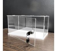 ESTDKMNOS Boîtes d'affichage Transparentes, Transparent Acrylic Display Case Openable Door Fors Multiple Sizes(60x60x25cm(24"x24"x10"))