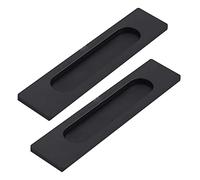 ESTDKMNOS Le bord de l'armoire de la cuisine cachée, Poignées de porte auto-adhésives, 2 pièces, en alliage d'aluminium multicolore, 150-220mm(Black,150mm)
