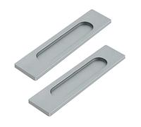 ESTDKMNOS Le bord de l'armoire de la cuisine cachée, Poignées de porte auto-adhésives, 2 pièces, en alliage d'aluminium multicolore, 150-220mm(Gray,180mm)