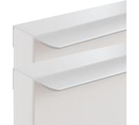 ESTDKMNOS Le bord de l'armoire de la cuisine cachée, Poignées de tiroir garde-robe porte d'armoire traction bord doigt dissimulé blanc chaud 80-1200mm 2 pièces(Overall length 1200mm)