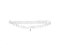 ESTDKMNOS Les chaussettes, Bride Wedding Leg Garter Crystal Pendant Lace White Black Multiple Sizes 2 pcs(White B,52-70cm)
