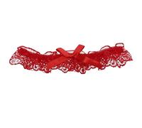 ESTDKMNOS Les chaussettes, Multicolor Bow Lace Wedding Garters Pack Of 3 Pairs(Red)