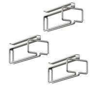 ESTDKMNOS Support à verres à pied suspendu, Support à verres à vin sous armoire sans perçage, argent 10,2x4,3x3 pouces, paquet de 3