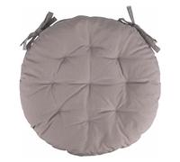 Este 5914902 Coussins de Chaise d'extérieur Hydrofuge Rond Tourterelle en Coton et Polyester, 40cm x 7cm, Lot de 2