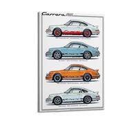 ESTE Impression sur toile de la collection Voiture de course classique 911 Carrera RS - Art moderne - 60 x 90 cm