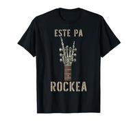 Este La Rockea Mano de esqueleto, Musique Rock, Guitare T-Shirt