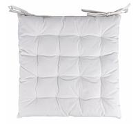 Este Lot de 2 Coussins de Chaise d'extérieur Hydrofuge écru 40 x 40 cm, en Coton et Polyester