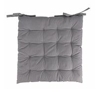 Este Lot de 2 Coussins de Chaise d'extérieur Hydrofuge Gris 40 x 40 cm, Coton et Polyester, étendu