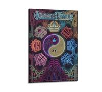 ESTE Poster chinois Tai Chi YinYang Feng Shui porte-bonheur Zen Impression sur toile Art moderne 20 x 30 cm