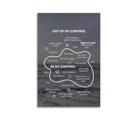 ESTE Poster de motivation Out of My Control - Impression sur toile - Art moderne - 30 x 45 cm