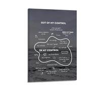 ESTE Poster de motivation Out of My Control - Impression sur toile - Art moderne - 30 x 45 cm