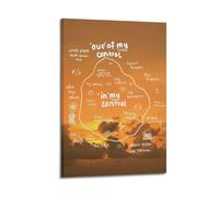 ESTE Poster de motivation Out of My Control Impression sur toile moderne 20 x 30 cm