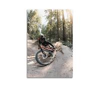 ESTE Poster de sports extrêmes - VTT - Vélo de campagne - Impression sur toile - Décoration murale moderne pour chambre à coucher - 50 x 75 cm