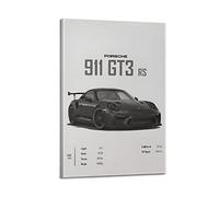 ESTE Poster de voiture de sport pour 911 Gt3 Rs - Impression sur toile - Décoration murale moderne pour chambre à coucher - 20 x 30 cm