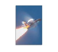 ESTE Poster décoratif sur toile moderne Motif navette spatiale 60 x 90 cm