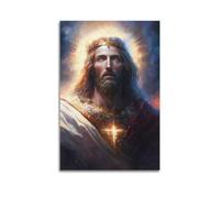 ESTE Poster vintage Christ Jésus Bible Saint-Esprit décoratif sur toile moderne 50 x 75 cm