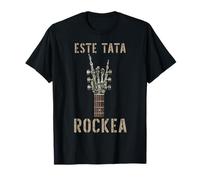 Este Tata Rockea Mano de esqueleto, Musique Rock, Guitare T-Shirt