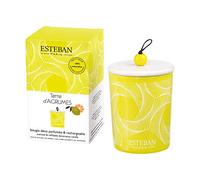 ESTEBAN - Bougie parfumée décorative et Rechargeable Terre d'agrumes