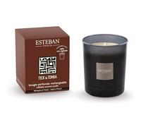 ESTEBAN PARIS-Bougie parfumée rechargeable Initiale Teck et Tonka Esteban - 180 g