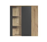 Esteban citrine armoire murale gris, chêneReproduction.