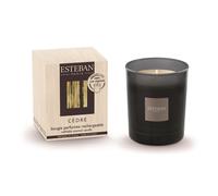ESTEBAN PARIS-Bougie parfumée rechargeable Initiale Cèdre Esteban - 180 g