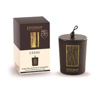 ESTEBAN PARIS PARFUMS-Bougie déco parfumée et rechargeable Cèdre Esteban - 180 g