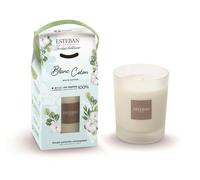 ESTEBAN PARIS PARFUMS-Bougie initiale parfumée Esteban senteur blanc coton - 180 g