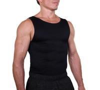 Esteem Apparel Débardeur de Compression EliteSlim pour Hommes - Gilet Gainant pour Le Torse et Le Ventre, sous-vêtement Amincissant (Noir, Taille 3XL)