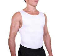 Esteem Apparel Débardeur de Compression EliteSlim pour Hommes - Gilet Gainant pour Le Torse et Le Ventre, sous-vêtement Amincissant (Blanc, Taille XL)