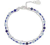 Estella Bartlett Estella Bartlett Silver Tone Mini Blue Duo Bracelet