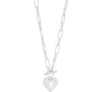 Estella Bartlett Estella Bartlett Silver Tone Waterproof Molten Heart Necklace