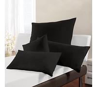 ESTELLA Housse de Coussin en Jersey Fin Noir, 40 x 60