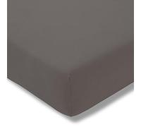 Estella Mako Drap housse Jersey retors haute qualité 100 x 200 cm, Coton mélangé, 840 Graphit, 90x200-120x220 cm