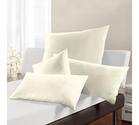 ESTELLA Taie d'oreiller en jersey fin | Ivoire | 40 x 80 cm | Ajustement parfait et fermeture éclair pratique | Housse de coussin lavable au sèche-linge et infroissable en 100 % coton