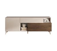 Estelle - meuble tv - 2 portes et 1 tiroir - 181 cm - Marron / Blanc