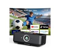 Estelle Vidéoprojecteur 4K – 64 Go, batterie intégrée, Android 12, écran tactile – Noir