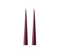 ester & erik Lot de 2 bougies coniques 37 cm 44/2 vin profond