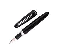 Esterbrook E116 Estie Ebony Stylo-plume oversize en acrylique avec fixations chromées Pointe Moyenne Noir