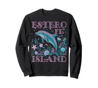 Estero Island Florida Coloré Dolphin Lover Beach Sweatshirt