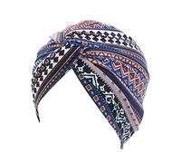 ESTEVANJ MUR Turban Femme Chimio Bohème Élastique ，Bonnet de Nuit，Bonnet Chimio Femme (FR/ES, Alpha/Lettres, Taille Unique, 10)