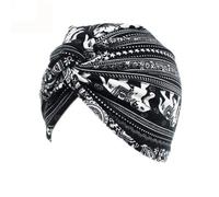 ESTEVANJ MUR Turban Femme Chimio Bohème Élastique ，Bonnet de Nuit，Bonnet Chimio Femme (FR/ES, Alpha/Lettres, Taille Unique, 2)