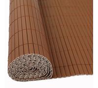 ESTEXO Brise-vue en PVC en tubes en plastique marron 1,60 x 5 m