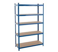 Estexo Étagère Bibliothèque Étagère autoportante Étagère Murale en Tissu 4 Parties Bleu